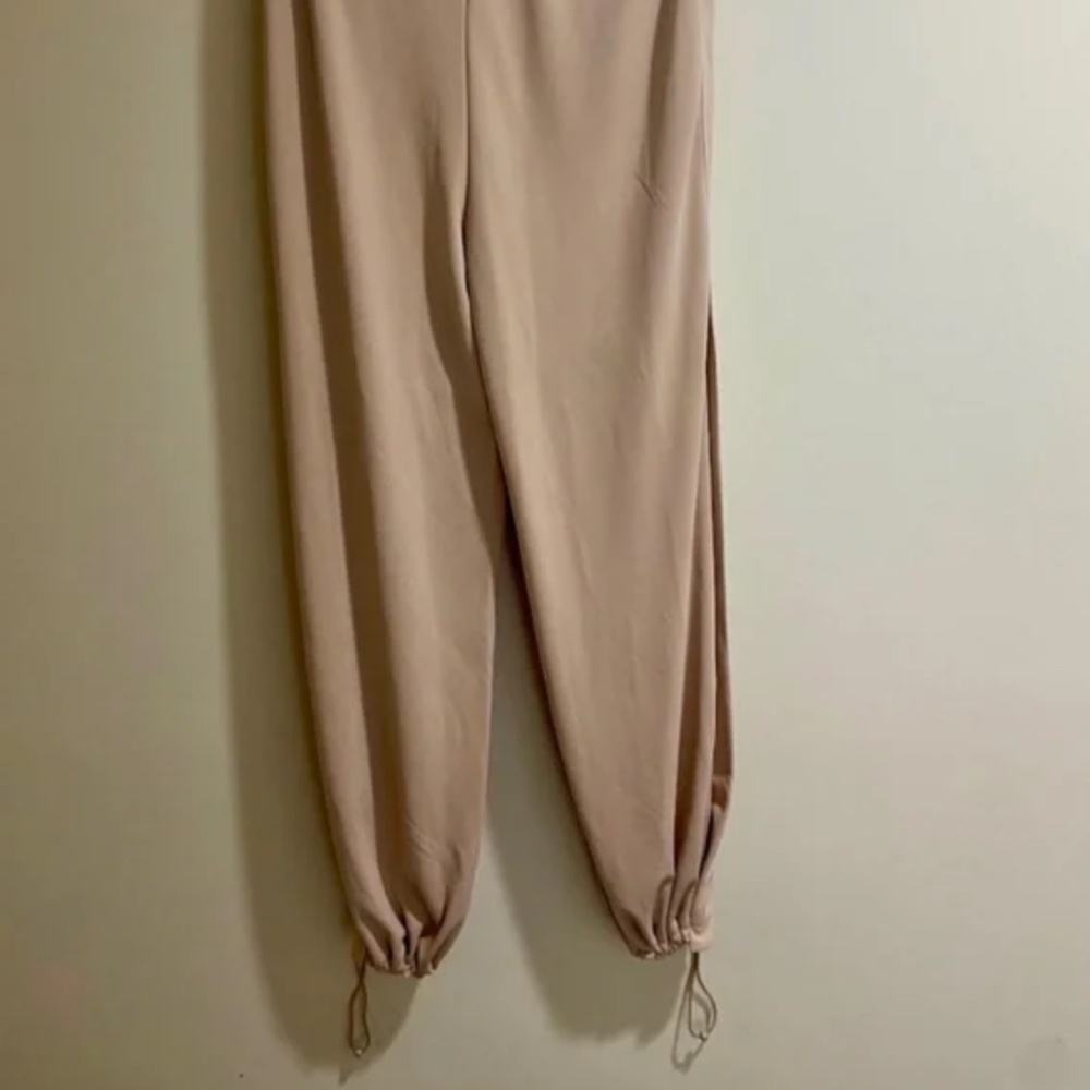 NWT Zara Pale Pink Drawstring Pants Small